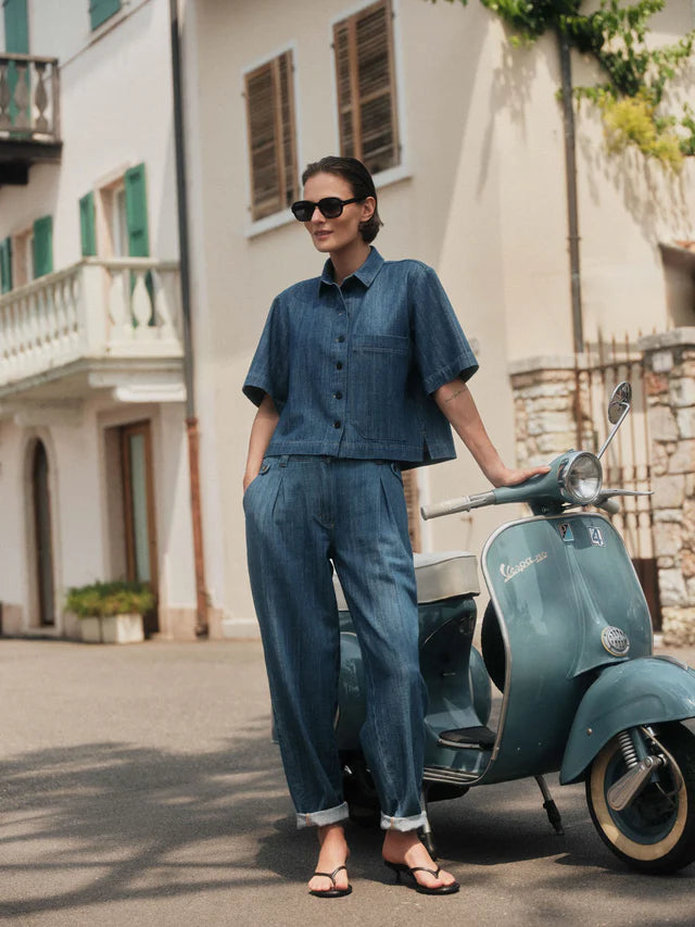 Jeans mit Bundfalte GOTS LANIUS