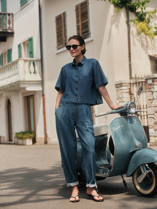 Jeans mit Bundfalte GOTS LANIUS